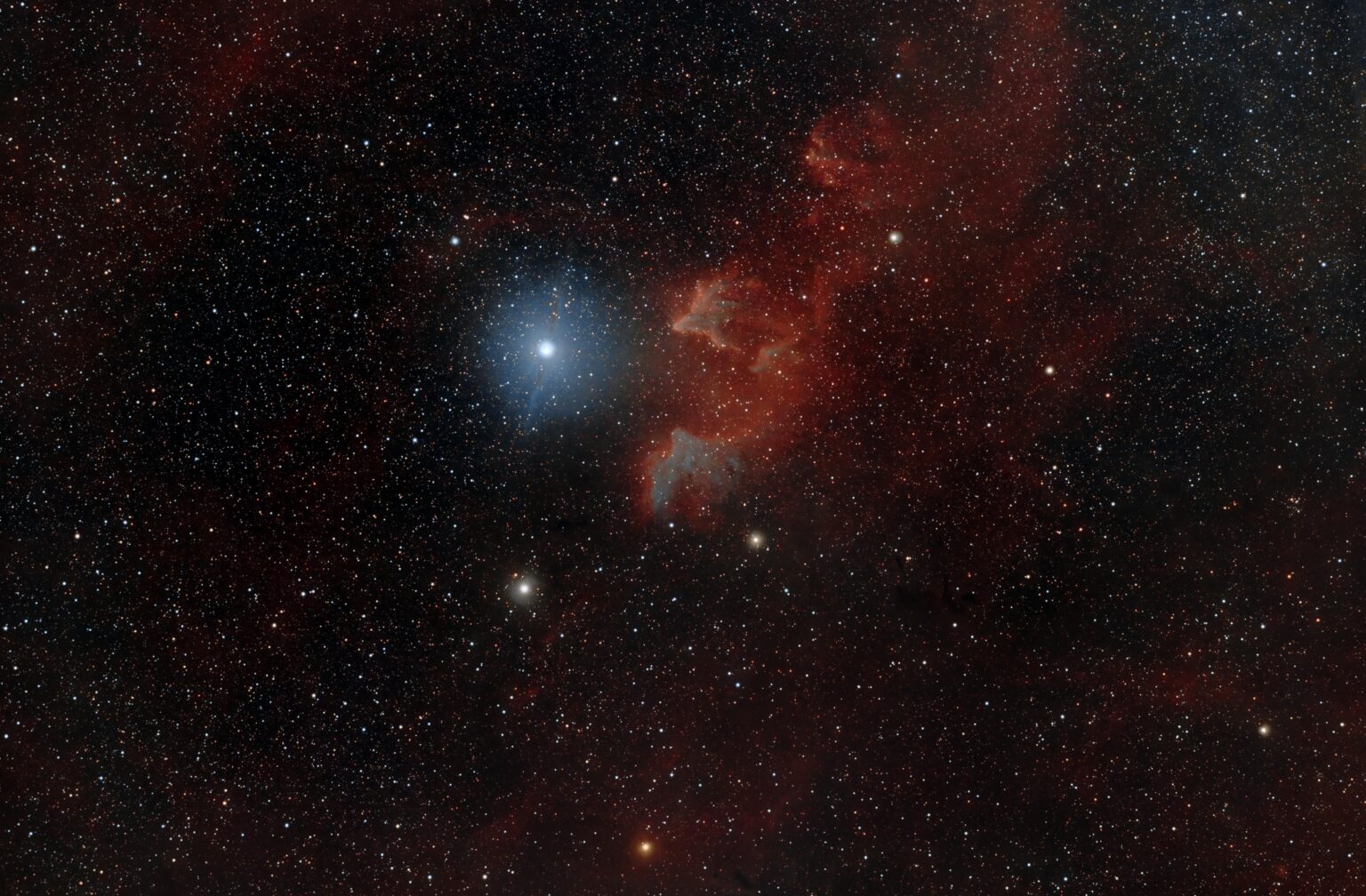 IC59 and IC 63 - The Ghost of Cassiopeia