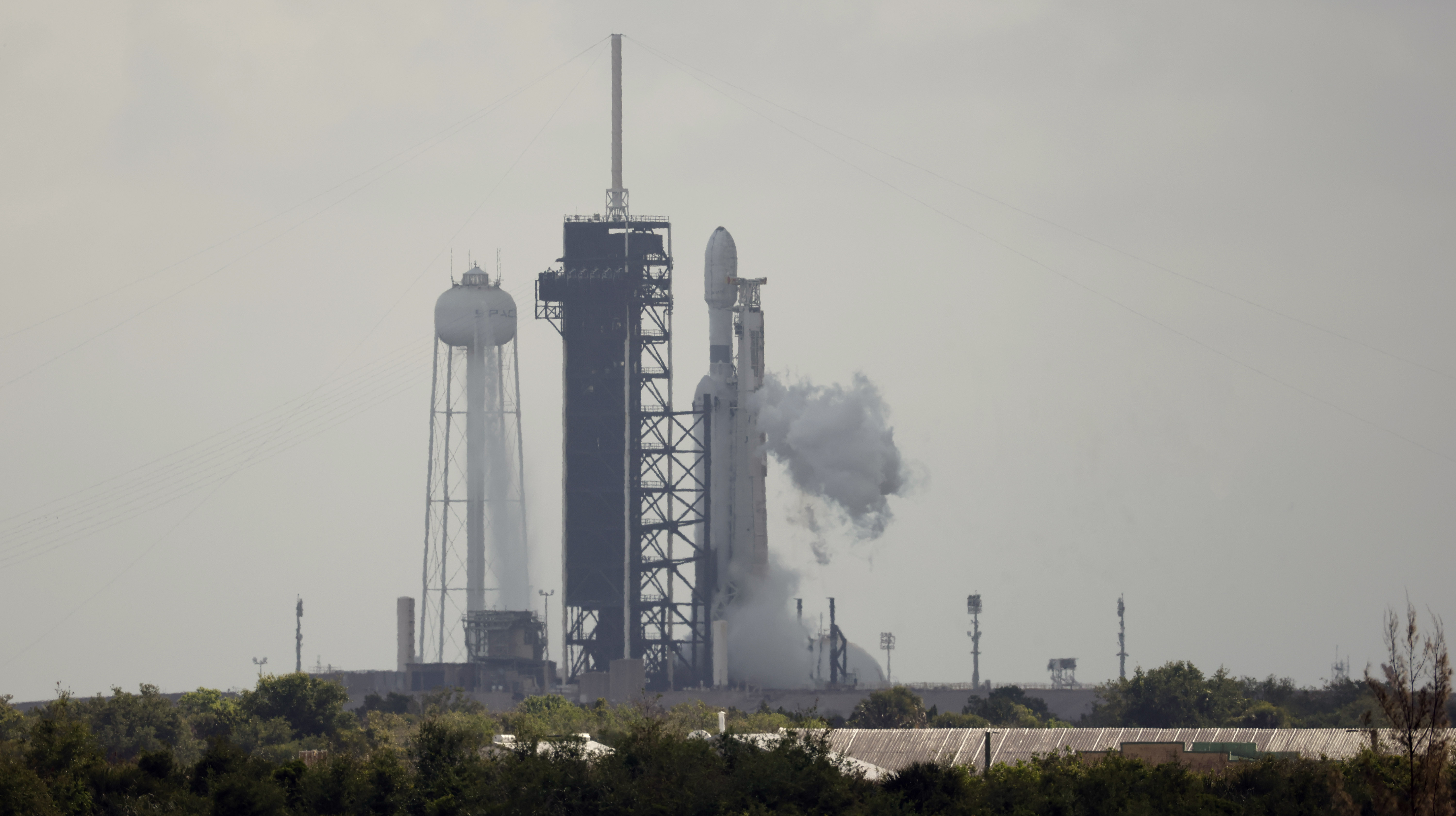 SpaceX Falcon Heavy on the ViaSat-3 F3 mission at Kennedy...
