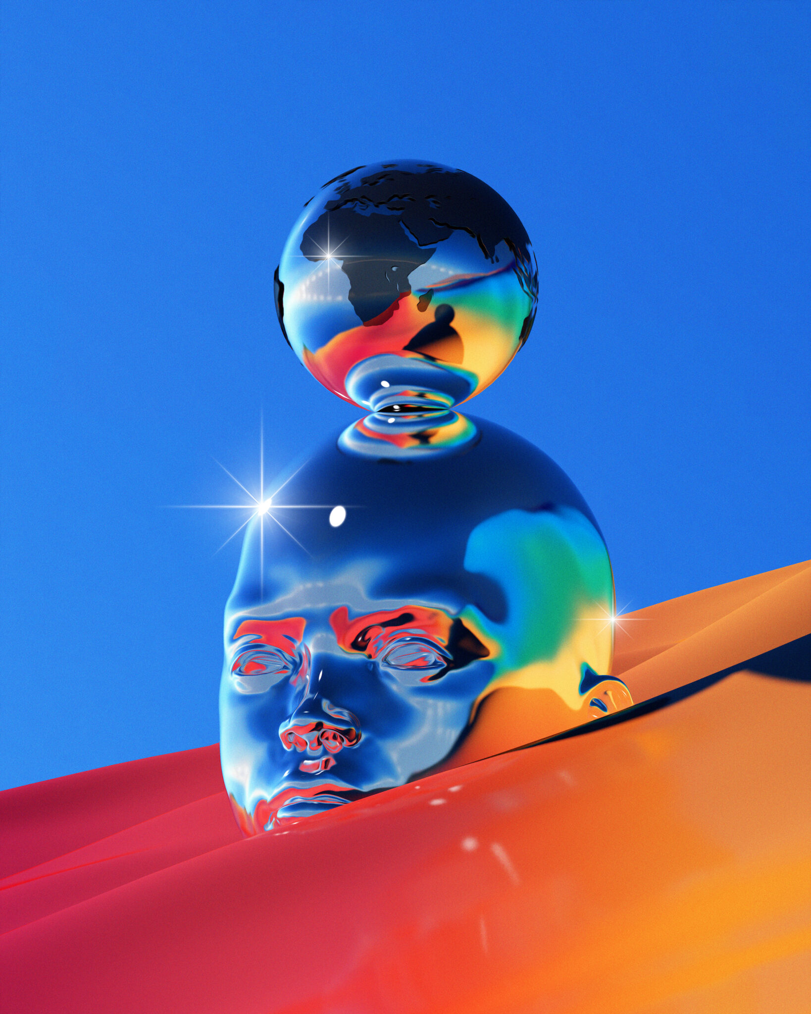 David Alabo, “The Boy Who Held the World on His Head,” 2020. Archival pigment print on Hahnemühle photo rag