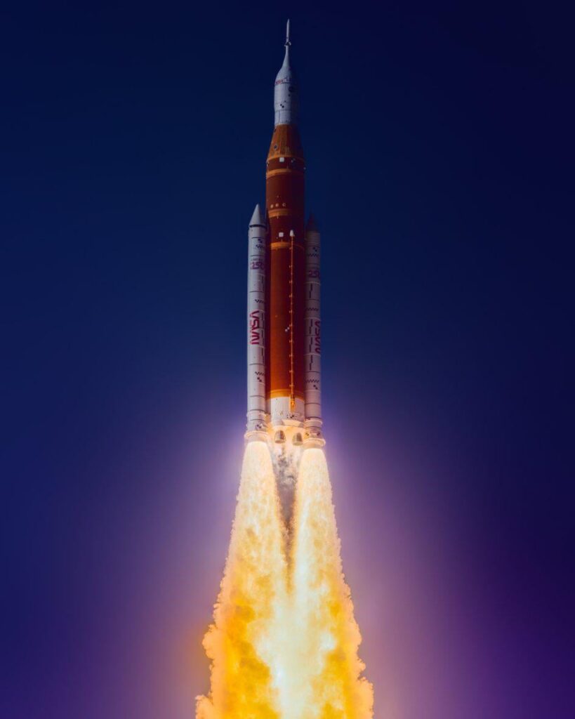 300-Megapixel image of Artemis II Launch