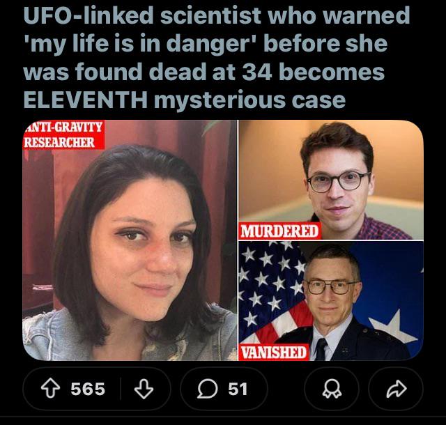 Missing and dead scientists…