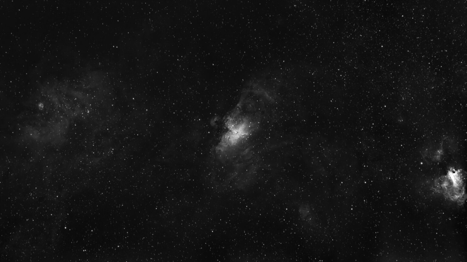 M16 and neighbors in H-alpha M16 and neighbors in H-alpha