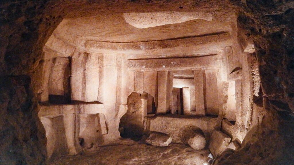 A Princeton team measured the acoustics of 5,000-year-old stone chambers across the British Isles. They all resonated at 110 Hz — the exact frequency that shuts down the brain’s language centre in EEG studies. A Princeton team measured the acoustics of 5,000-year-old stone chambers across the British Isles. They all resonated at 110 Hz — the exact frequency that shuts down the brain's language centre in EEG studies.
