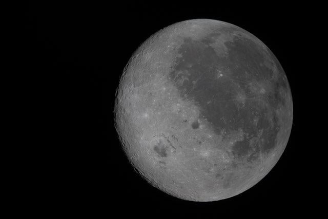 NASA: A new photo captures the Moon's near side on the right (the side we see from Earth, identifiable by its dark splotches).