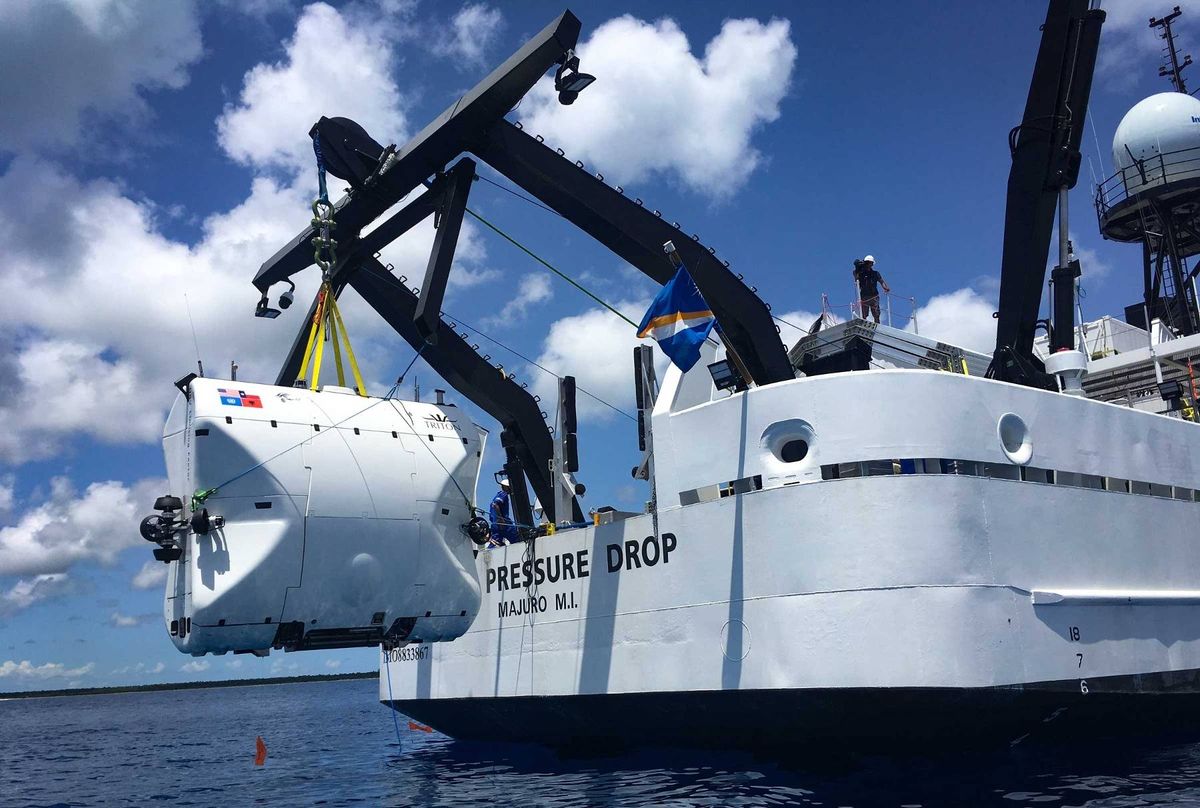 A submersible used to get to the depths of the Mariana Trench