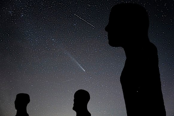 Comet C/2023 A3 (Tsuchinshan–ATLAS) was a rare comet – also from the Oort cloud – visible with the naked eye in 2024 skies.