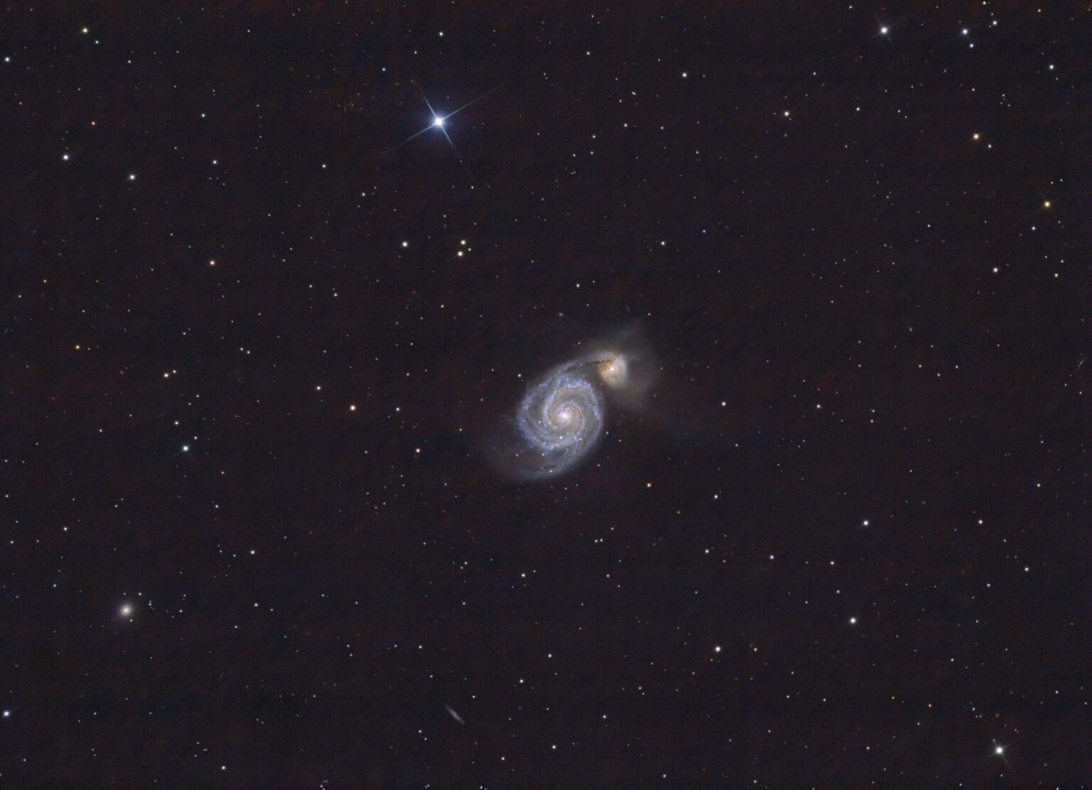 Whirlpool galaxy 16 minutes
