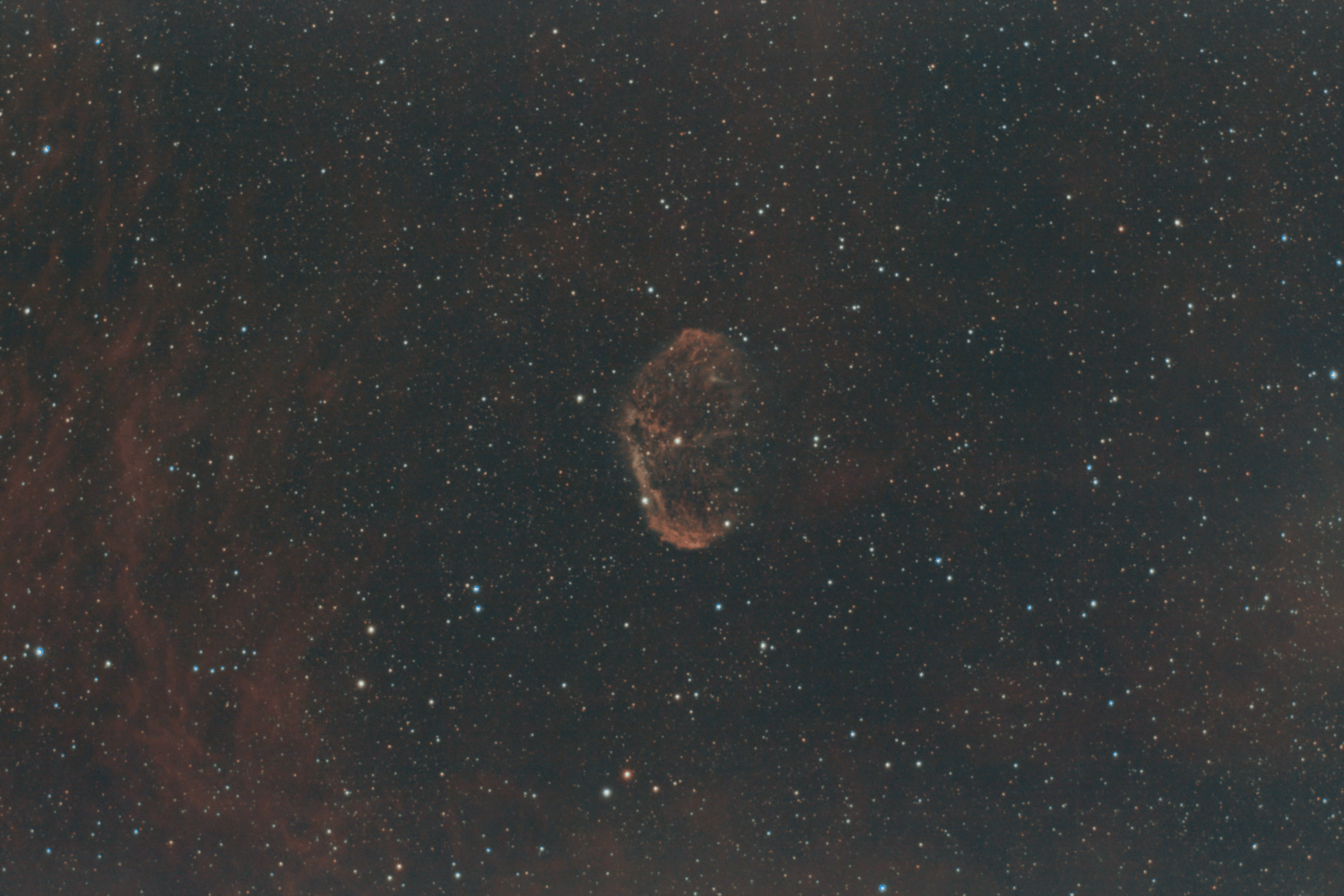 NGC 6888; The Crescent Nebula in Cygnus