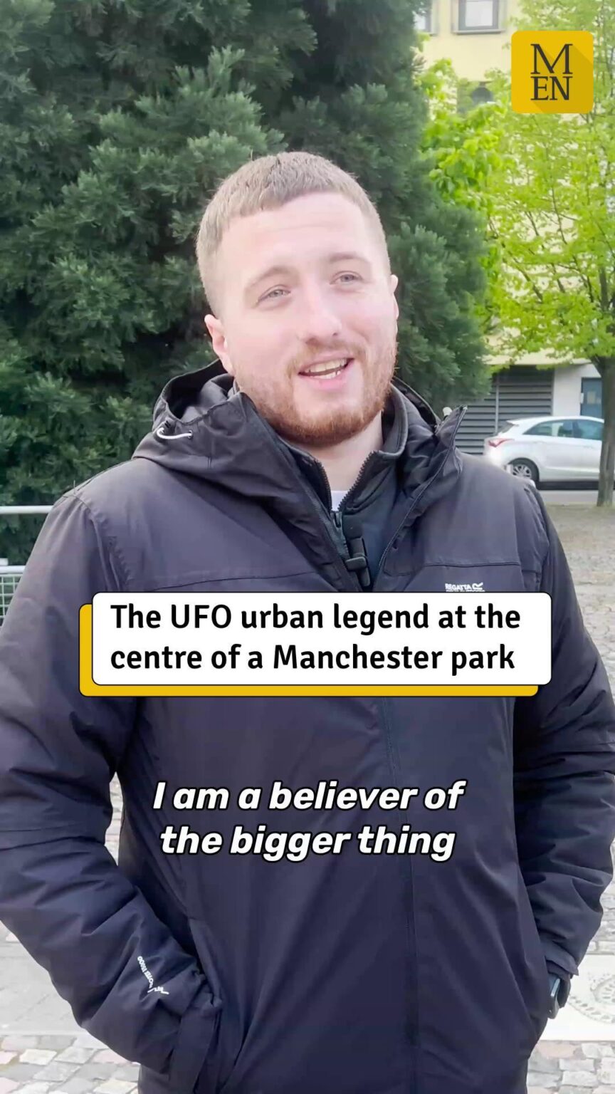 There's a 'UFO parking lot' in Manchester 👀 🛸 It's a bizarre tale of ley-lines, council estates, cobbled streets and the harnessing of 'mystical energy' - so we to find out a bit more about it 👽 #ufo #aliens #manchester
