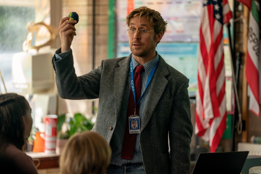 In the film, Ryland Grace taught middle school before he was recruited to work on solving the mystery of what was eating the sun's energy.