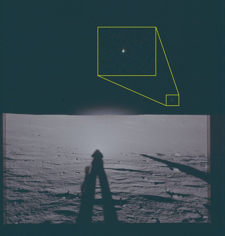 Pentagon highlighting an area of interest above the lunar horizon for UAP investigation