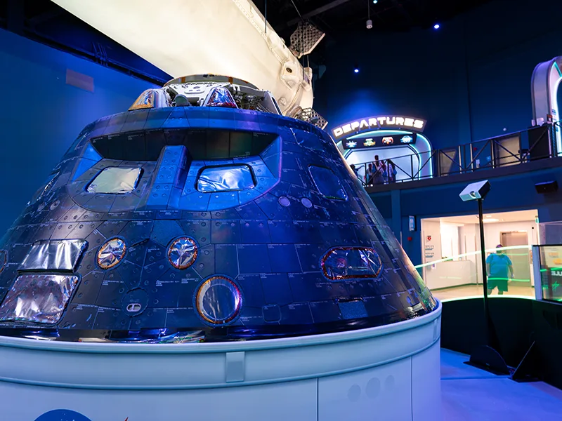 Get Up Close with NASA’s Artemis Program at Kennedy Space Center Visitor Complex The Orion capsule used in the EFT-1 test located in Gateway: The Deep Space Launch Complex®