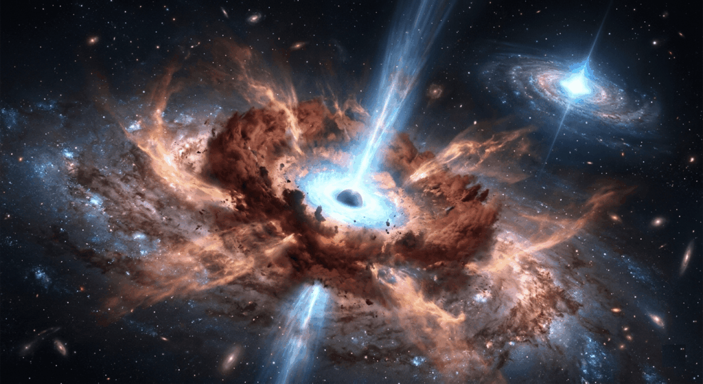 NASA telescope recorded a rare transitional phase of quasars NASA telescope recorded a rare transitional phase of quasars