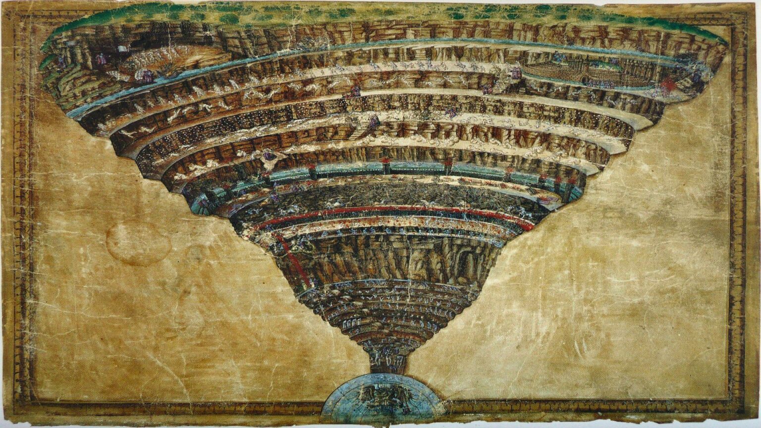 Does Dante's Inferno from the 14th century depict an asteroid impact?
