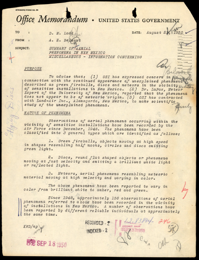 newly released ufo documents
