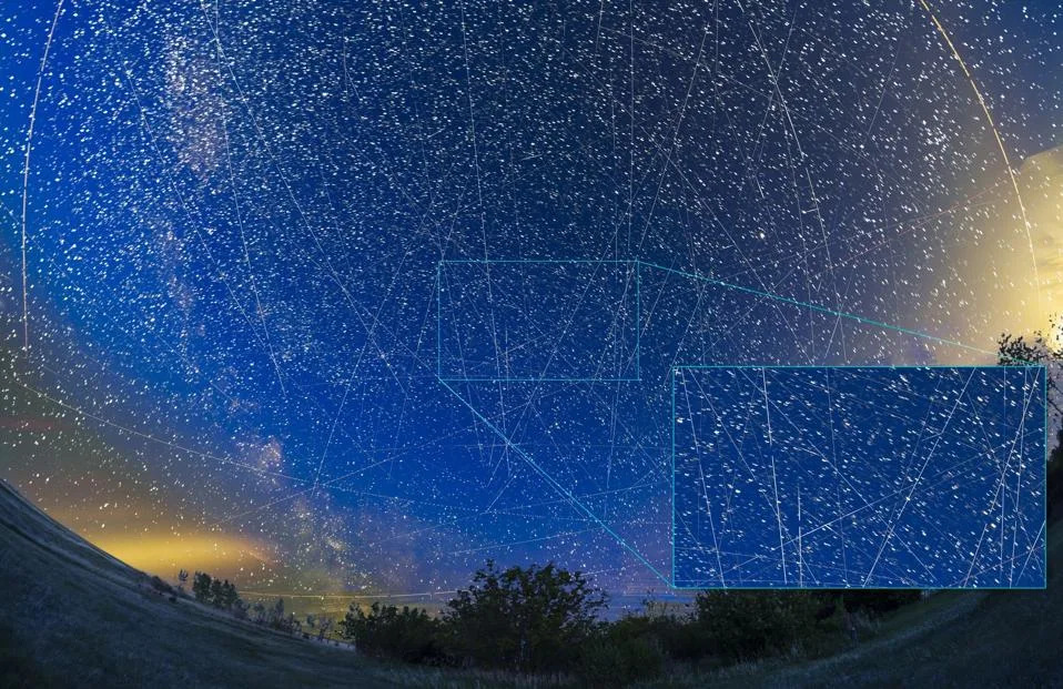 The Crowded Sky - All-Night Satellites 