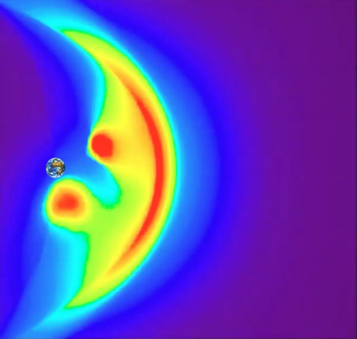 Computer Generated Image Of Earth’s Magnetic Field In X Rays