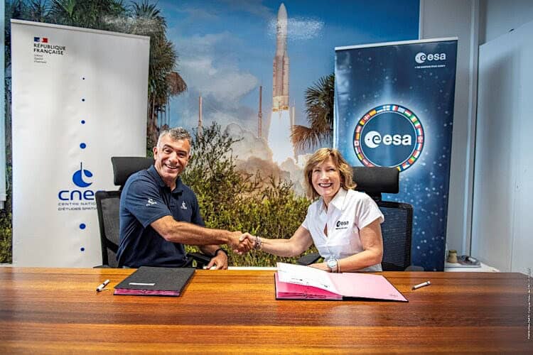 ESA, CNES sign off on three-year, $1.16-billion investment in Europe’s Guiana Space Center spaceport ESA, CNES sign off on three-year, $1.16-billion investment in Europe's Guiana Space Center spaceport