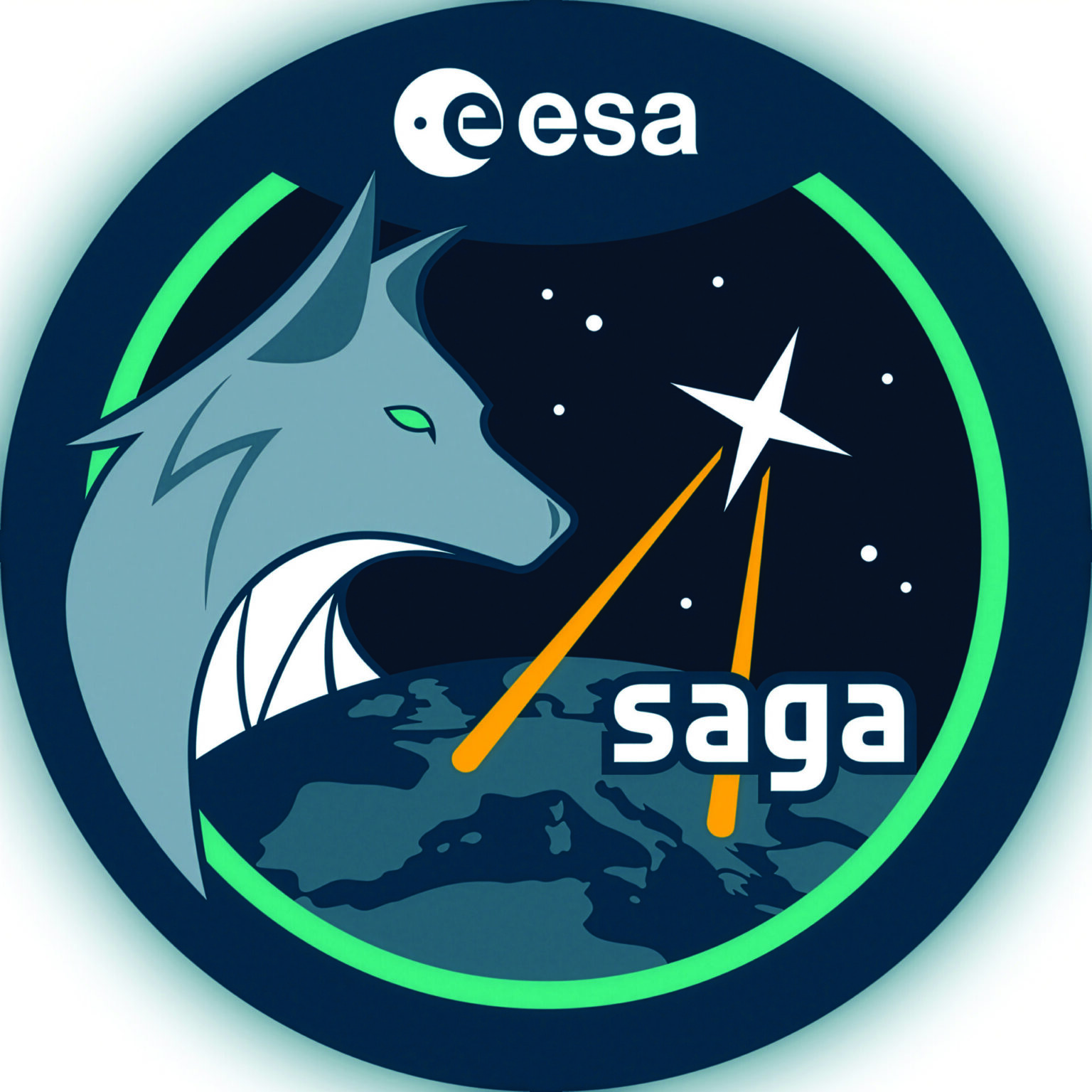 Wolves and quantum bits: creating the Saga mission patch Wolves and quantum bits: creating the Saga mission patch