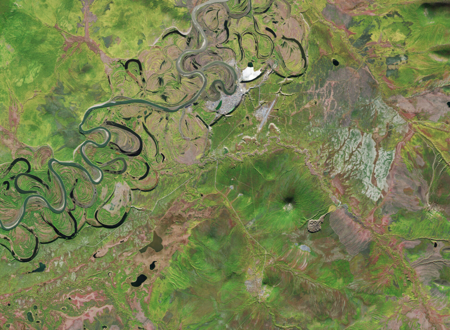 Earth from Space: Batagaika Crater Earth from Space: Batagaika Crater
