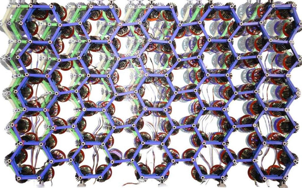 Scientists Create “Living” Materials That Crawl, Walk, and Dig on Their Own Hexagonal Active Metamaterial Lattice Demonstrates Collective Motion and Elasticity Properties