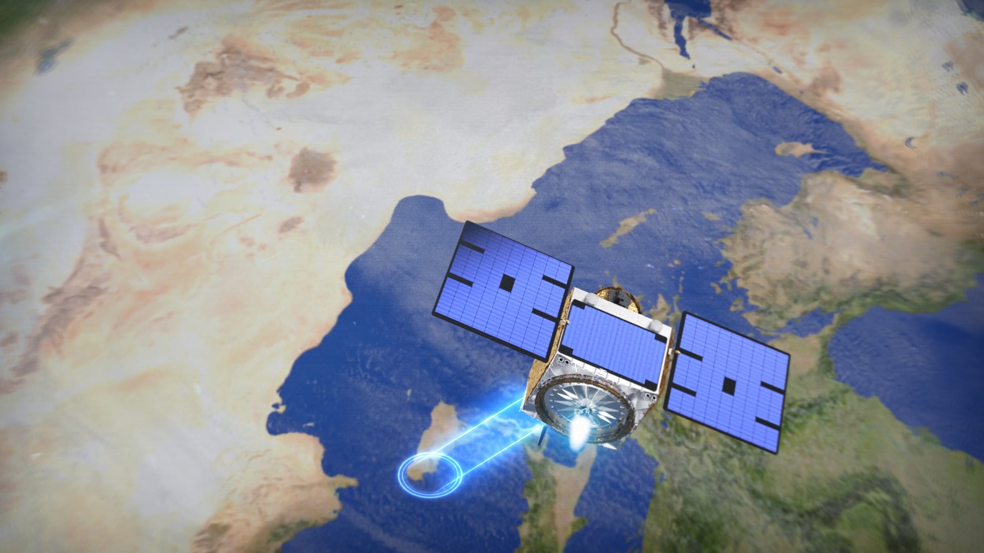 An artist conception of the Hibidis mission in orbit. Credit: ESA/MediaLab.