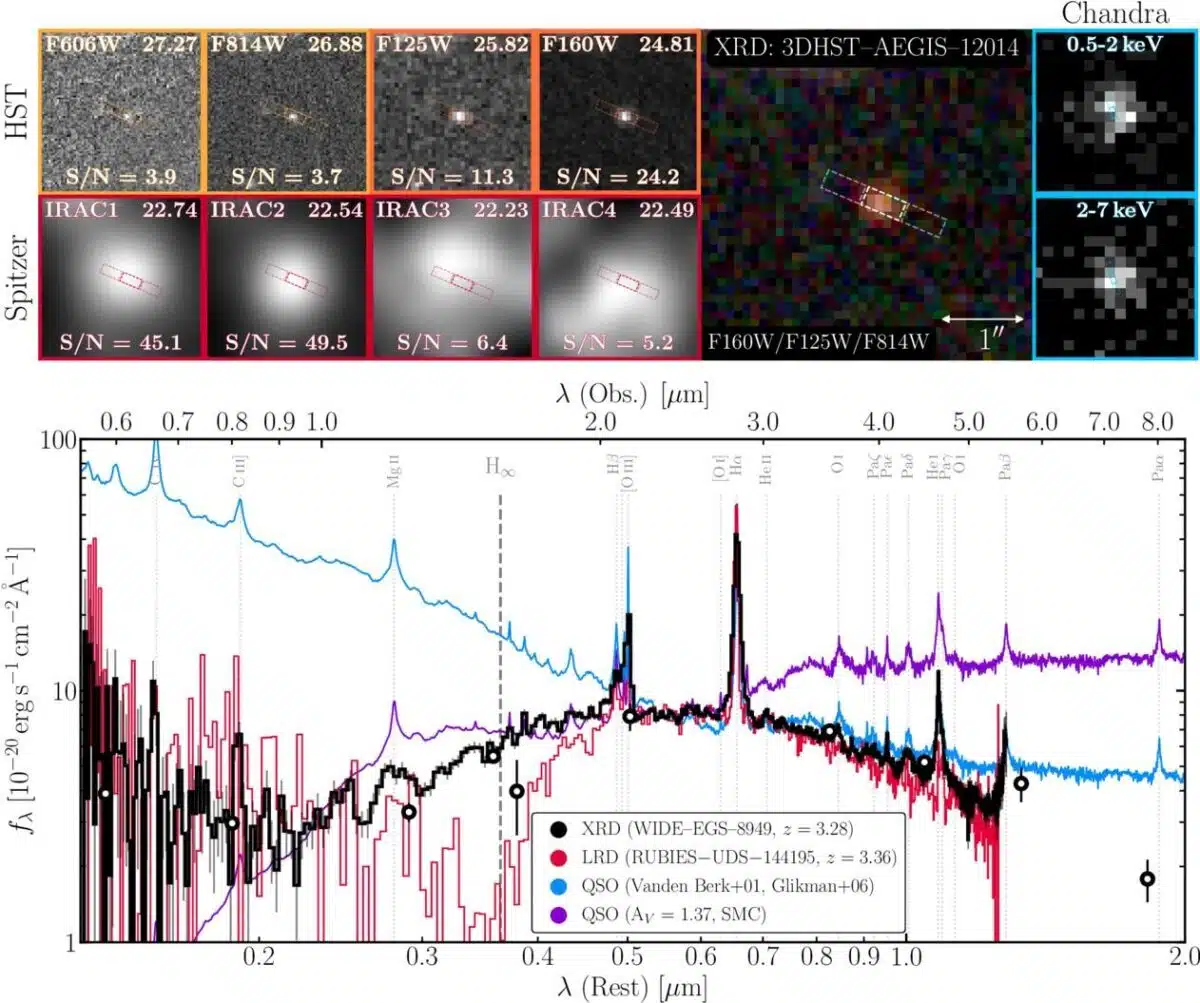 Hubble, Spitzer, And Chandra Observations Reveal A Highly Active Distant Source