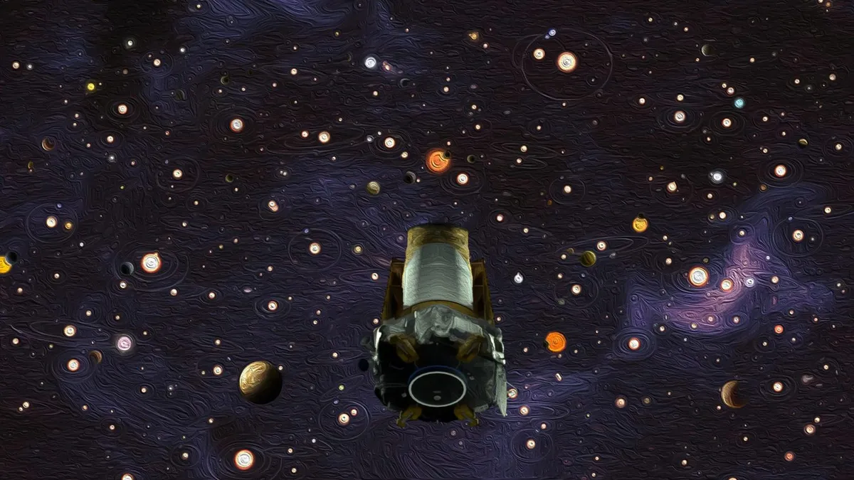 An artist's impression of the Kepler space telescope scouring the sky Credit: NASA