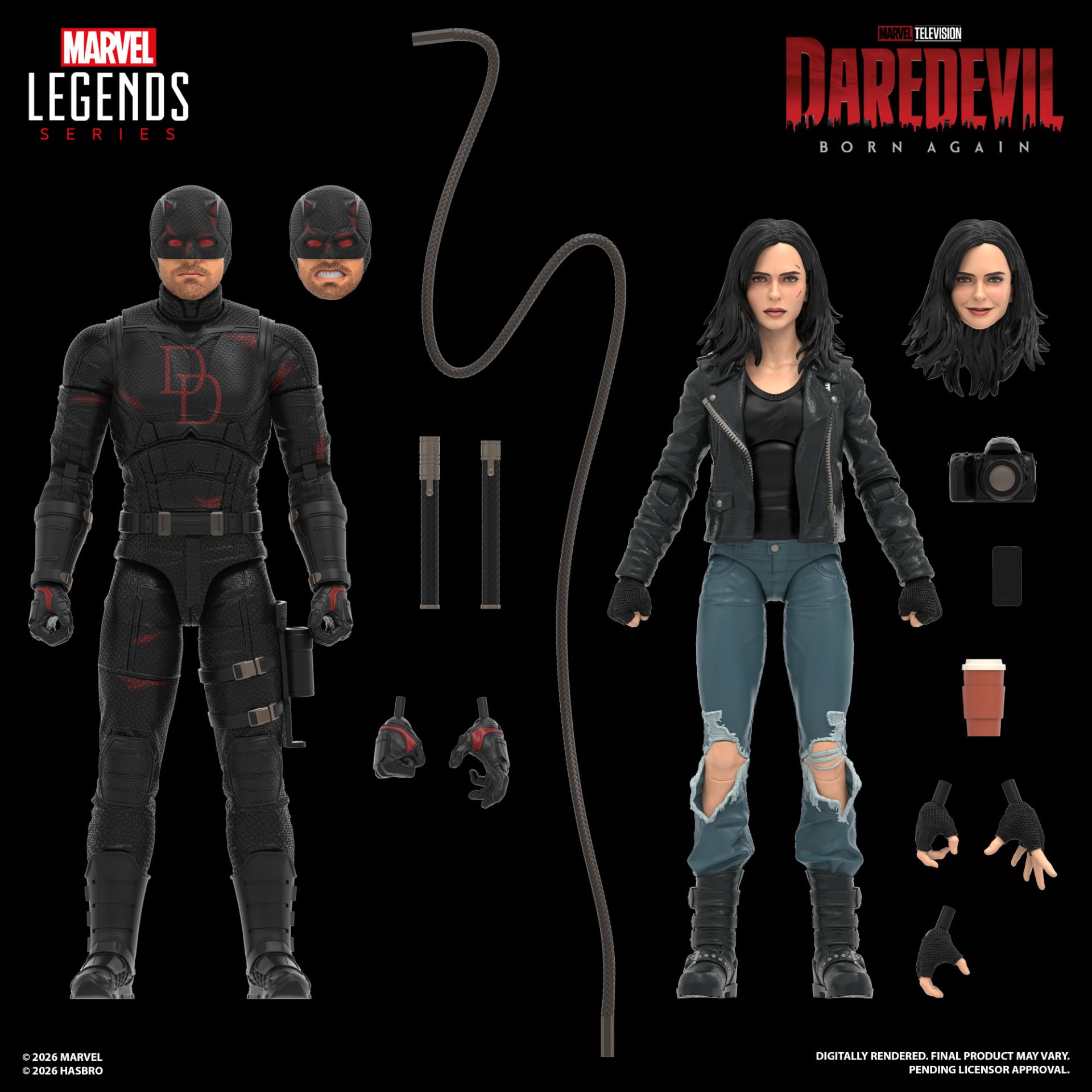 Marvel Legends Series Daredevil Born Again Daredevil & Jessica Jones 1