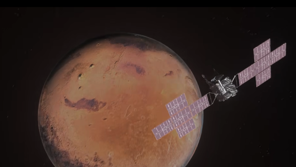NASA’s Psyche spacecraft is flying to a metal asteroid. So, why did it just visit Mars? An animation of NASA's Psyche spacecraft flying by Mars.