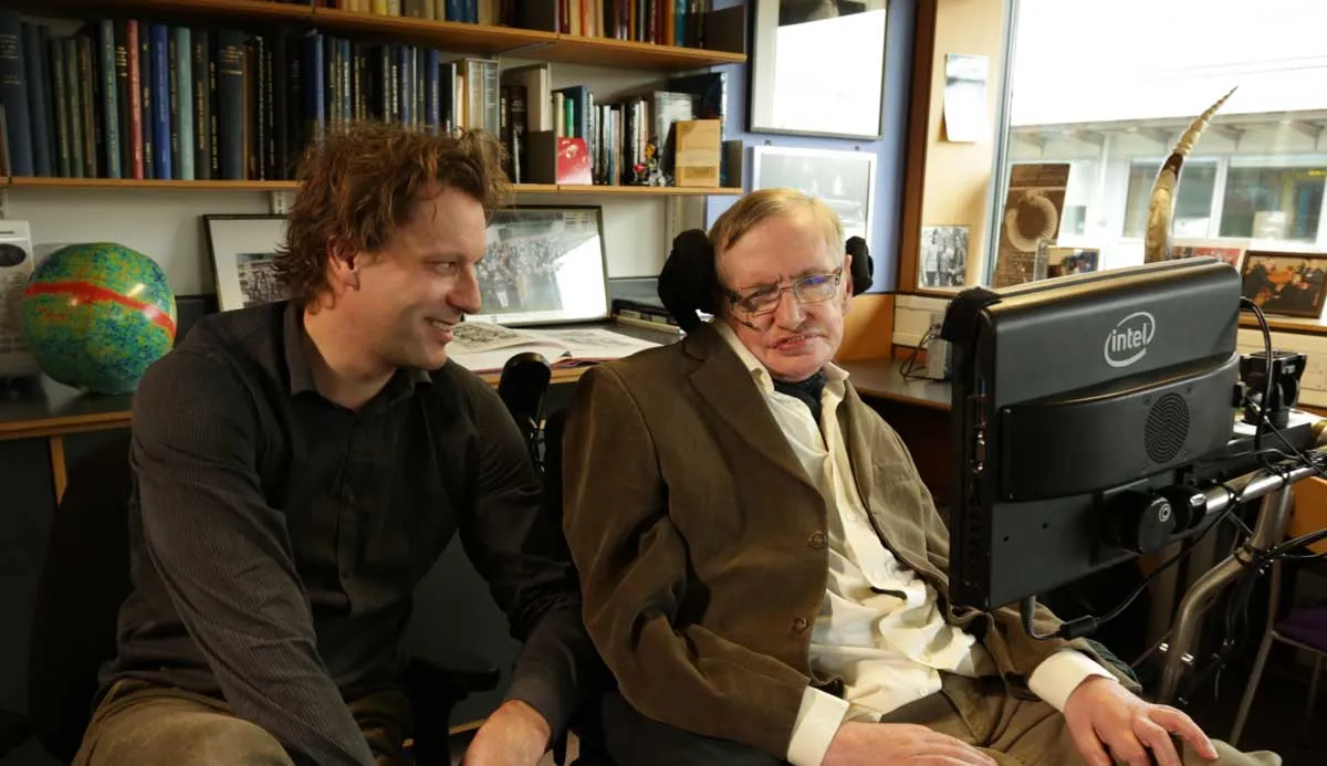 Stephen Hawking and his close collaborator