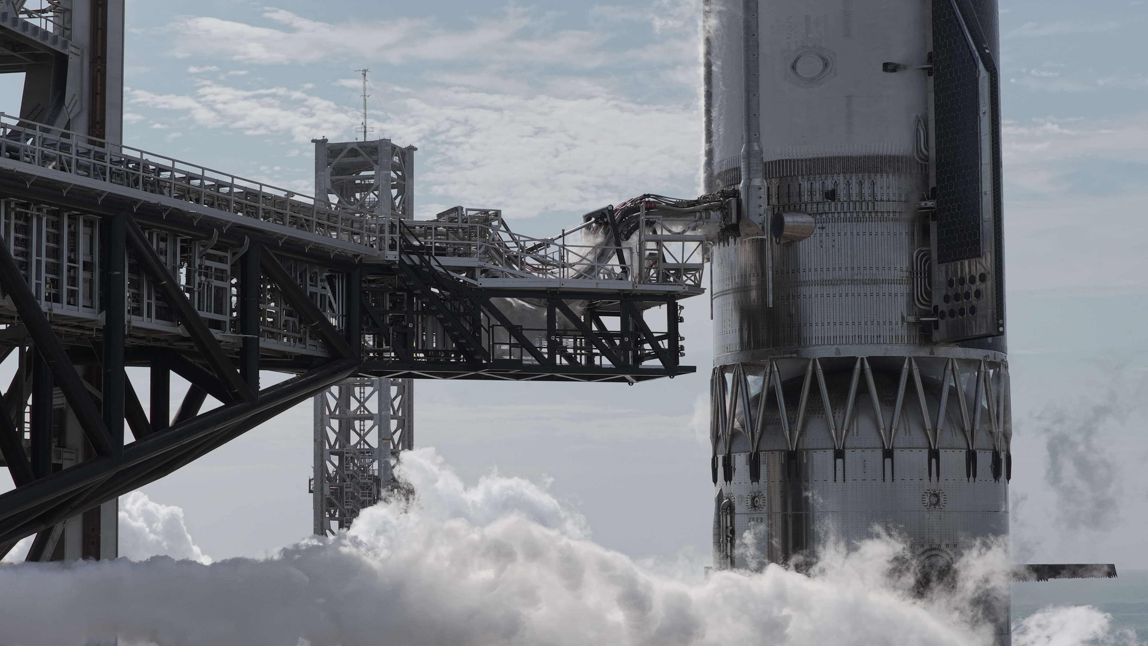 SpaceX conducts a launch rehearsal with its first Starship V3 megarocket at its Starbase site in South Texas on May 11, 2026.