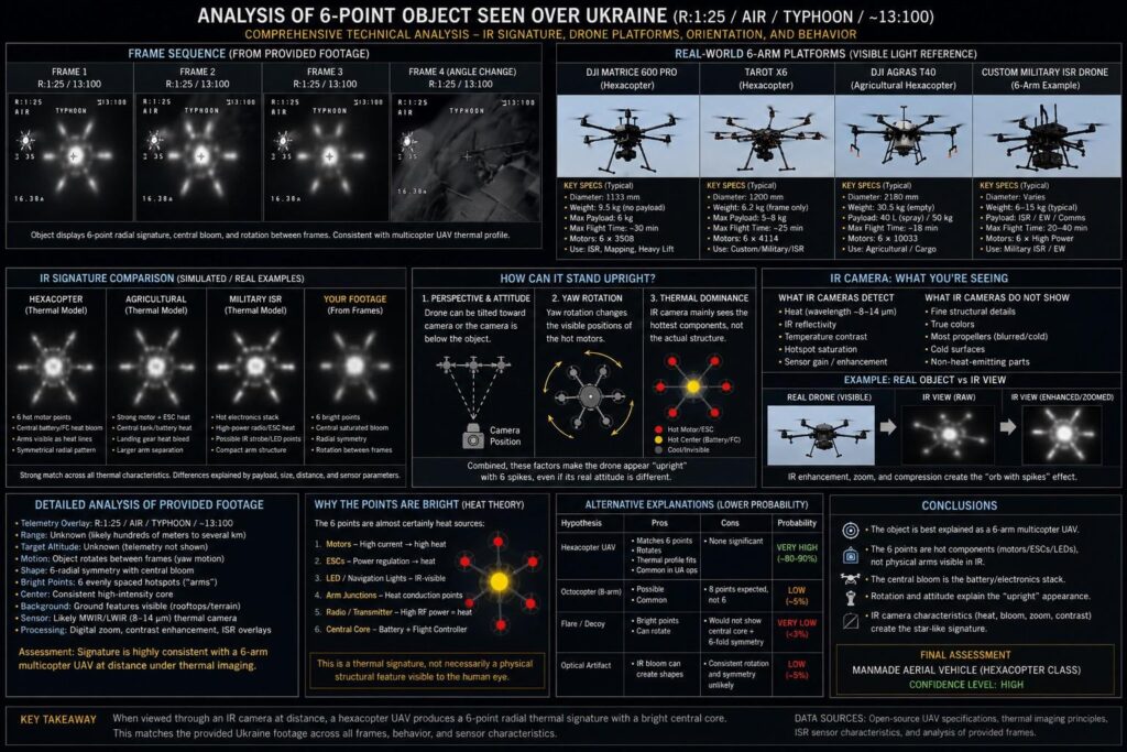 Could the “Ukraine UAP” just be a 6-Arm ISR drone?