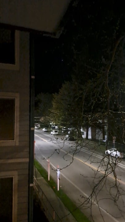 Seattle just now. Sorry for the quality. I tried.