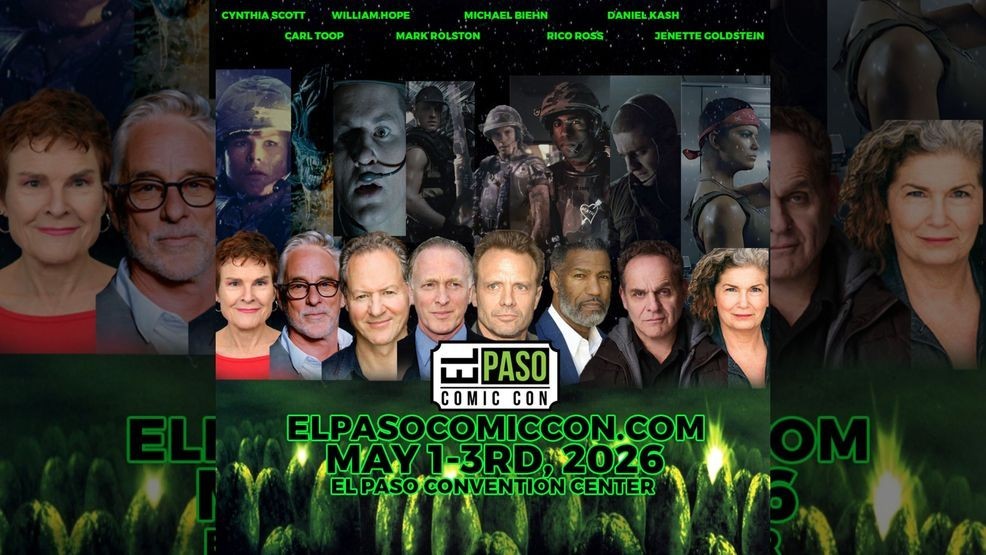 Cast of Aliens (1986) reunites at El Paso Comic Con for 40th anniversary graphic. Credit: El Paso Comic Con via Facebook