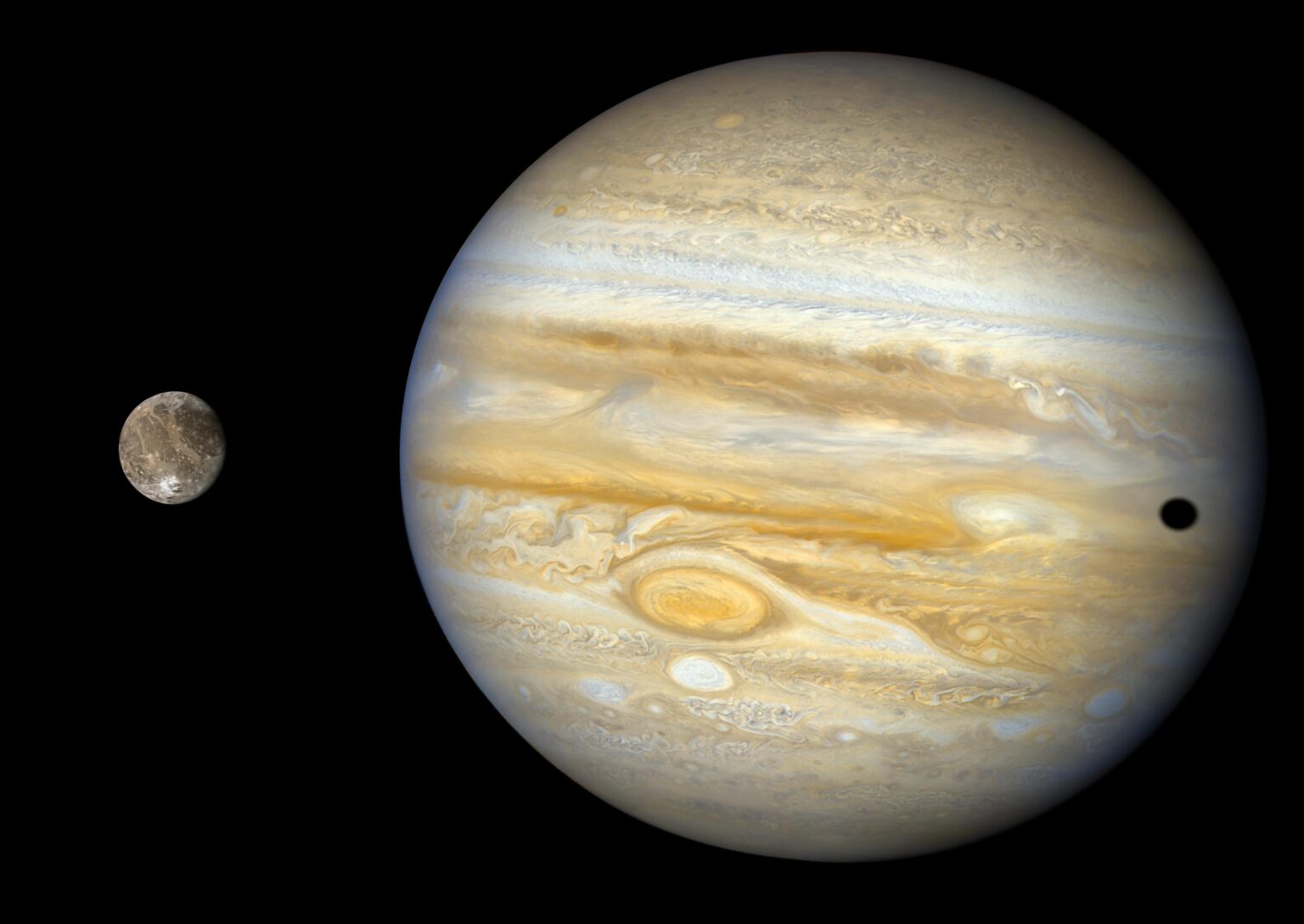 Largest planet and largest moon in the Solar System Largest planet and largest moon in the Solar System