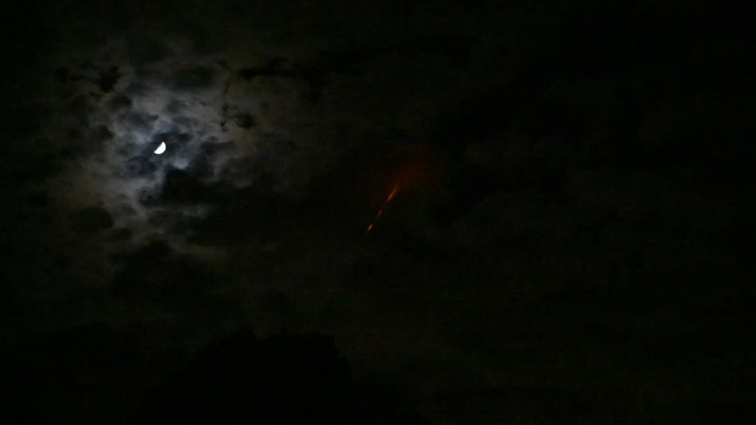 Strange orange light in the sky. Who dis?