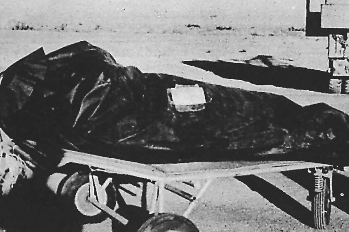 This photo is from the US Air Force's ‘The Roswell Report,’ released June 24, 1997, which discusses the alleged UFO incident in Roswell, N.M., in 1947 (AP)