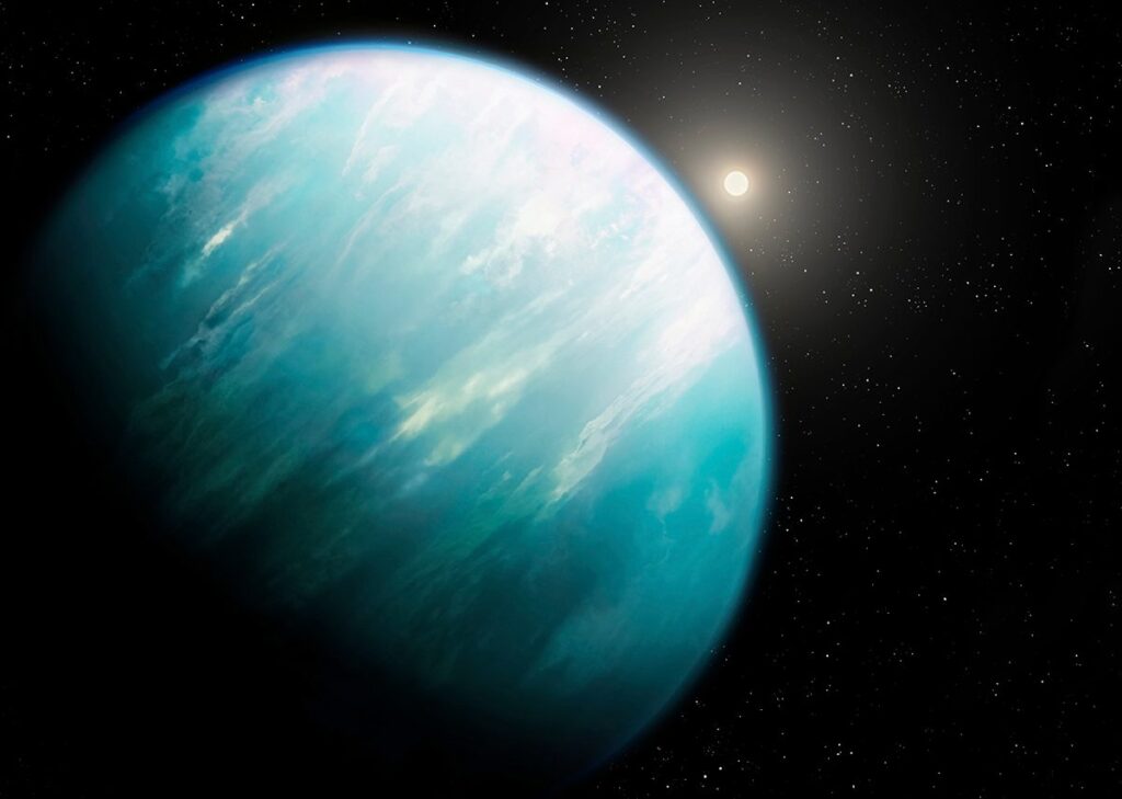 Cloudy gas giant planet. Credit: Nazarii Neshcherenskyi / Getty Images