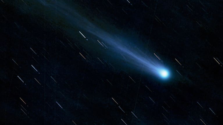 Comet C/2025 R3 seen from Wellington at around 6.45pm Friday. Source: Brian Diettrich