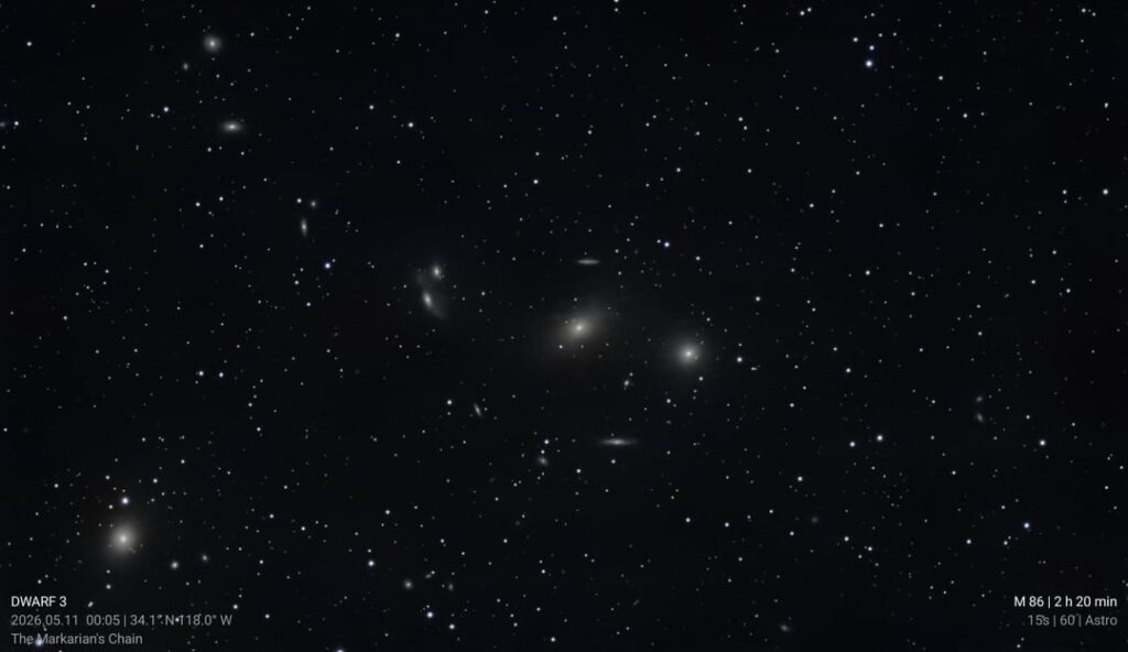 Markarian's Chain in Bortle 7.8