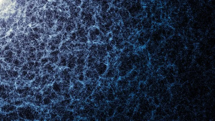 network of blue dots forming what looks like a cloud atop a dark background