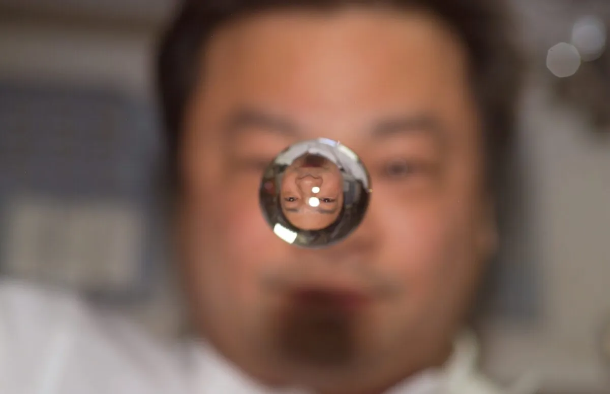 Weightlessness does strange things to water, and also the human heart. Credit: NASA