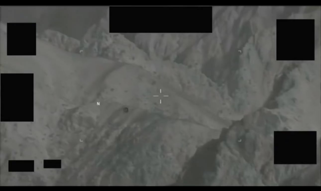 Clear footage of sphere over some mountains in 2020