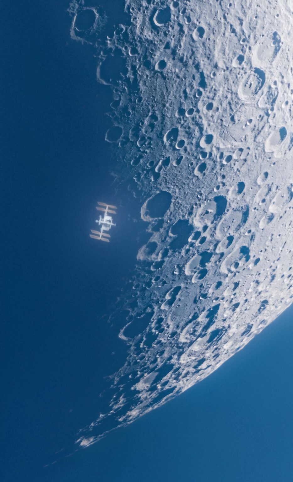 I Photographed the ISS Transiting our Moon This Thursday Under Nearly Perfect Conditions. I Photographed the ISS Transiting our Moon This Thursday Under Nearly Perfect Conditions.