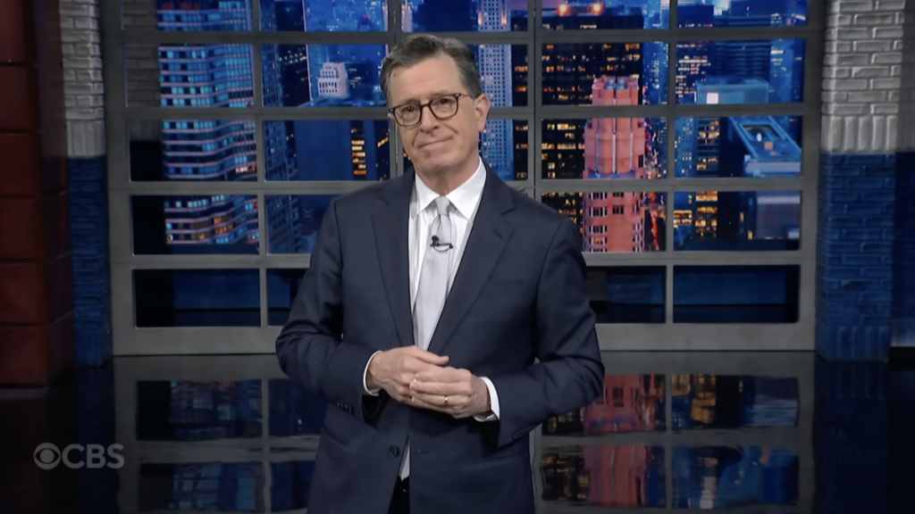 Stephen Colbert reacts to Trump's UFO files using only Céline Dion clips