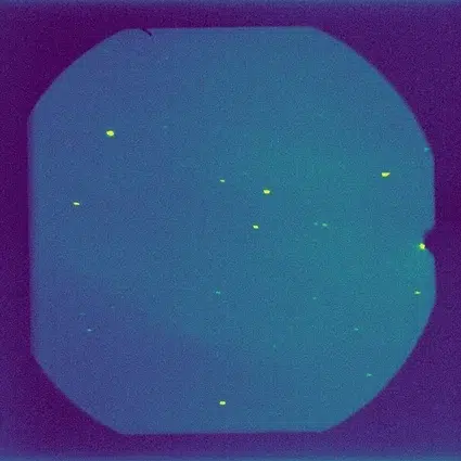 A first image from the VISDA camera, highlighting the instrument's sensitivity across visible into infrared wavelengths. Credit: LLNL.