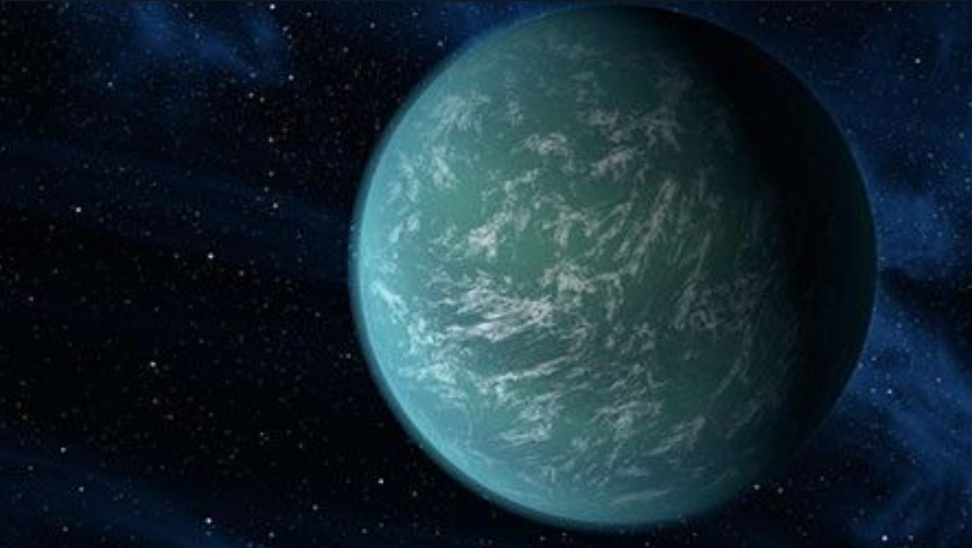 Kepler-22b is a super-Earth that could be covered in a super ocean. (Image Credits: NASA)