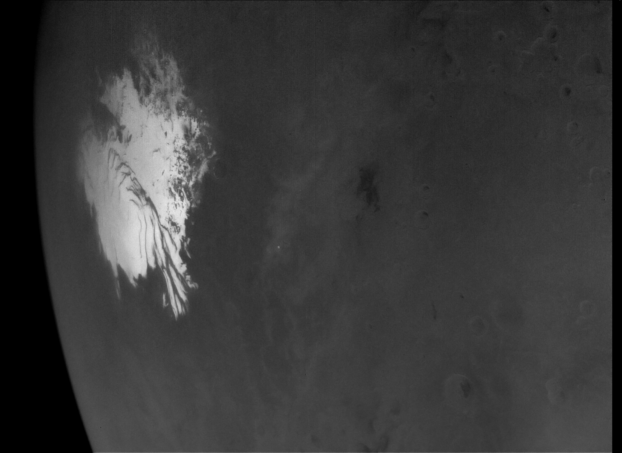 Psyche capturing Mars' south pole ice cap