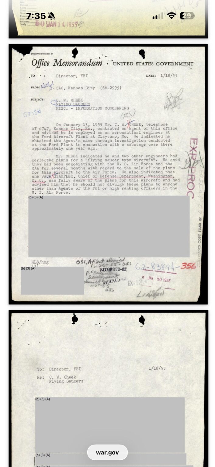the ufo files are being heavily redacted